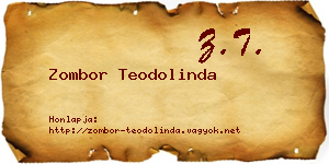 Zombor Teodolinda névjegykártya